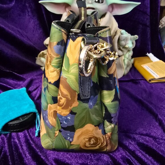 Patricia Nash Empoli Satchel in Blue Sky Rose & Nash Wallet - Picture 4 of 10